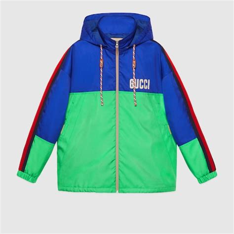 Gucci Tiger nylon canvas jacket with patch .